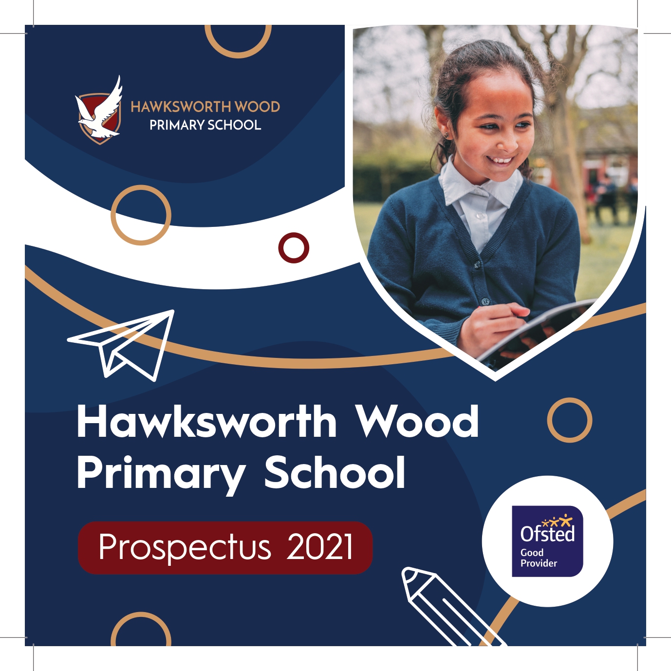Front cover of Hawksworth Wood Primary School Prospects 2021.
